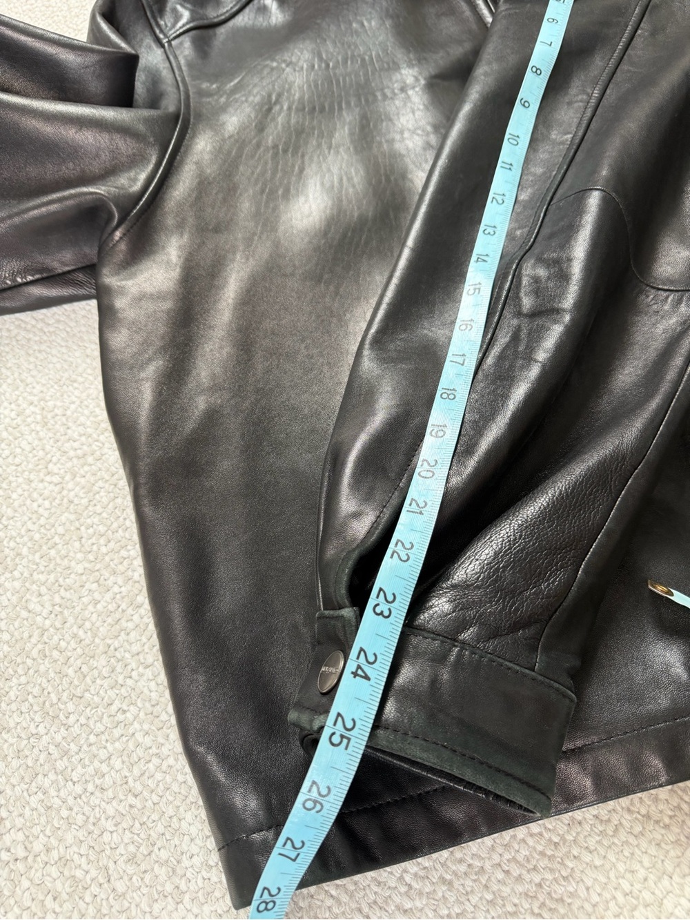 Murano XL Black Genuine Lambskin Leather Jacket 90s Y2K - Picture 10 of 14